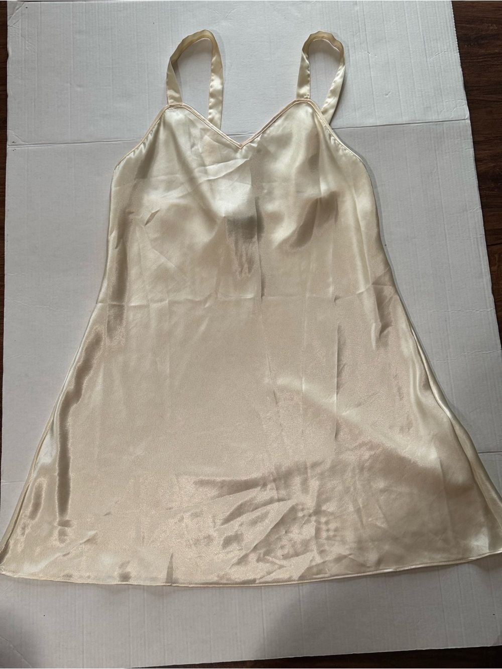 Silky Cream Satin Slip Dress - Women Intimates & Sleepwear